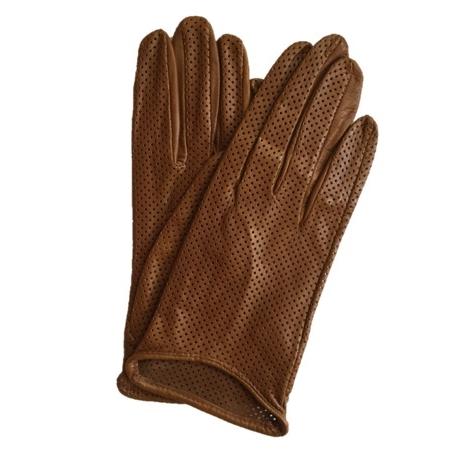 Sasha - Women's Unlined Perforated Leather Gloves