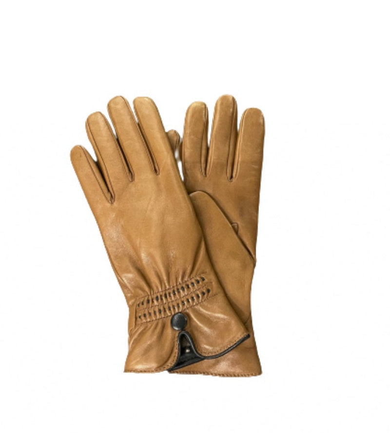 Dameshandschoenen van kasjmier gevoerd leer met contrasterende details Rosario 3