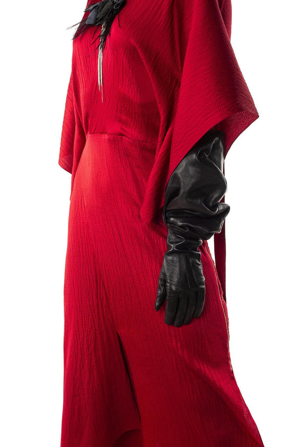 Lange lederen operahandschoenen voor dames - Montserrat Devette 2