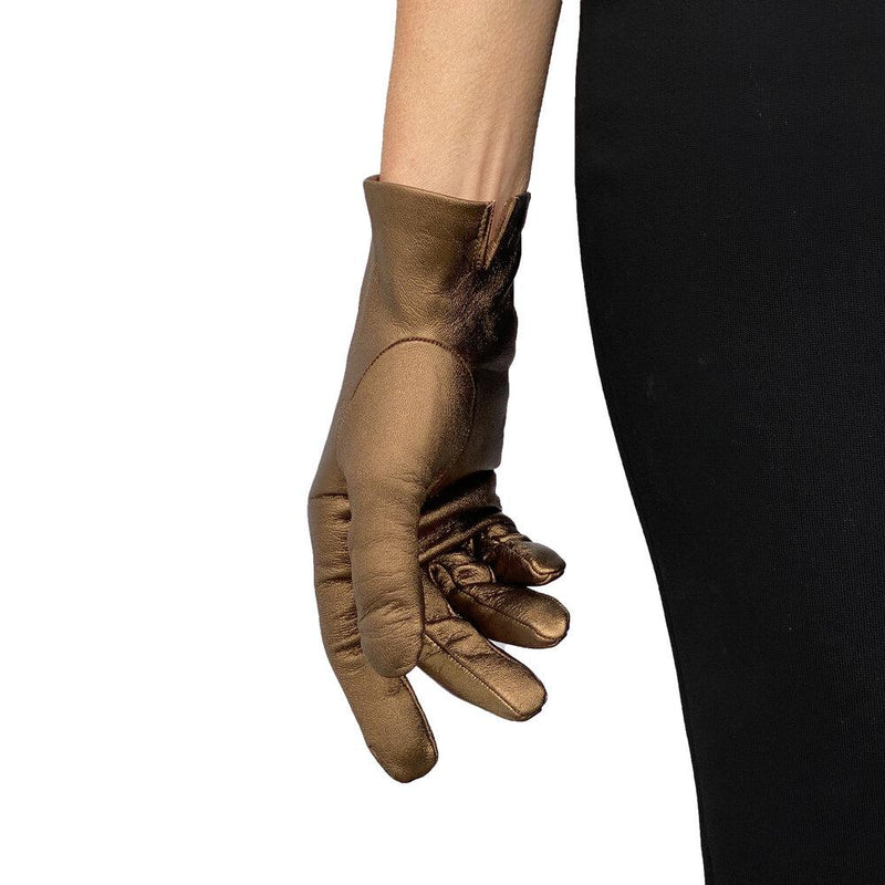 Zijden gevoerde leren dameshandschoenen-Elisa