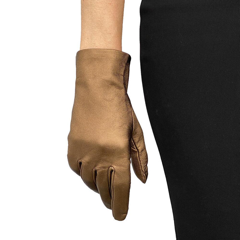 Zijden gevoerde leren dameshandschoenen-Elisa