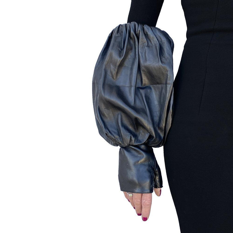 Vingerloze lederen dameshandschoenen tot ellebooglengte - Jessica Fergie