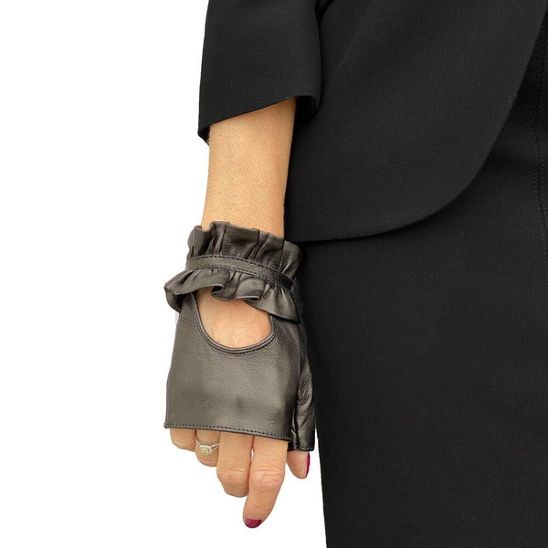 Damesvingerloze lederen handschoenen-Haylee