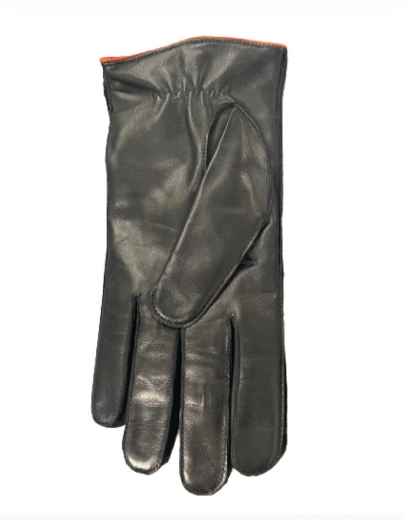 Handgenaaide herenhandschoenen van kasjmier gevoerd leer met contrasterende details -Tom