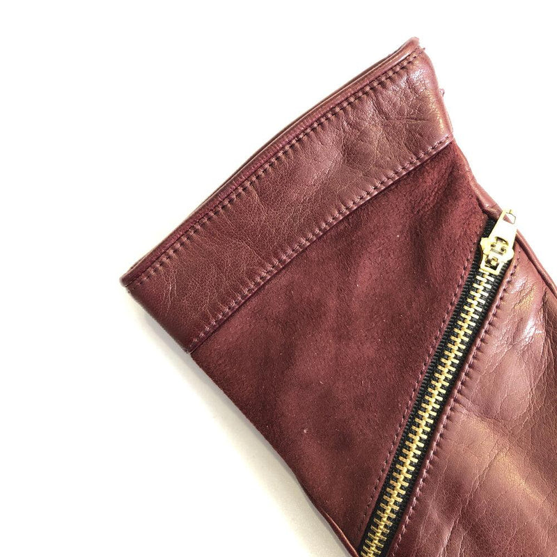 Dames kasjmier gevoerde suède Swatch lederen handschoenen-Jacqueline 2