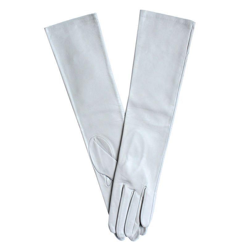 Halflange leren dameshandschoenen met ellebooglengte, Montserrat 8BT