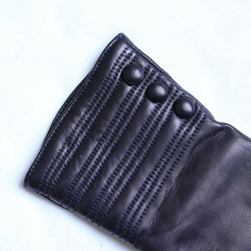 Kasjmier gevoerde leren dameshandschoenen met armbandstijl Detail-Marianne