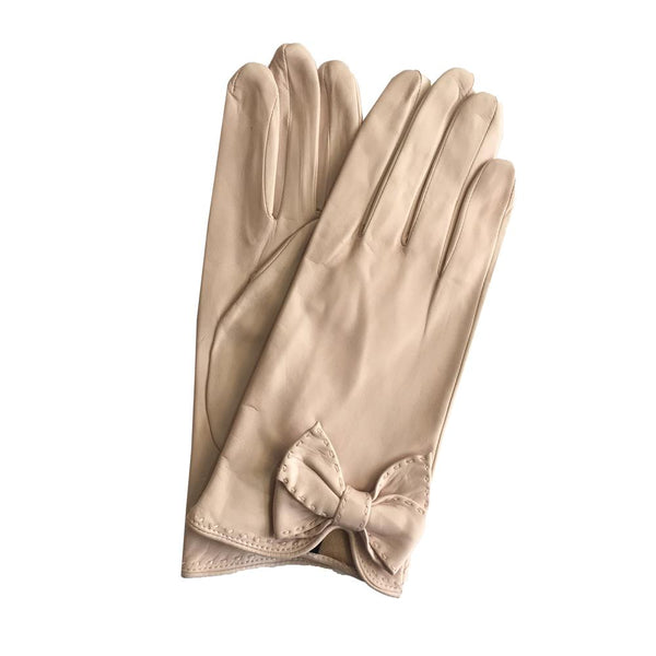Minnie zijboog lederen handschoenen