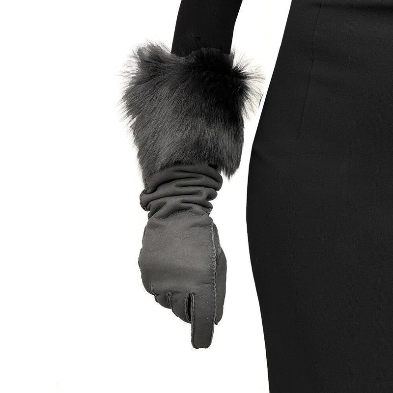Leren dameshandschoenen van fijnste schapenvacht - Montserrat schapenvacht 8bt