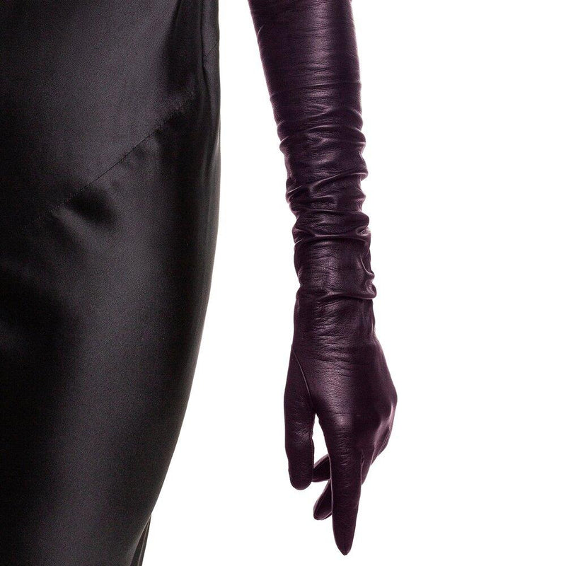 Dames Opera lange lederen handschoenen-Montserrat 16BT