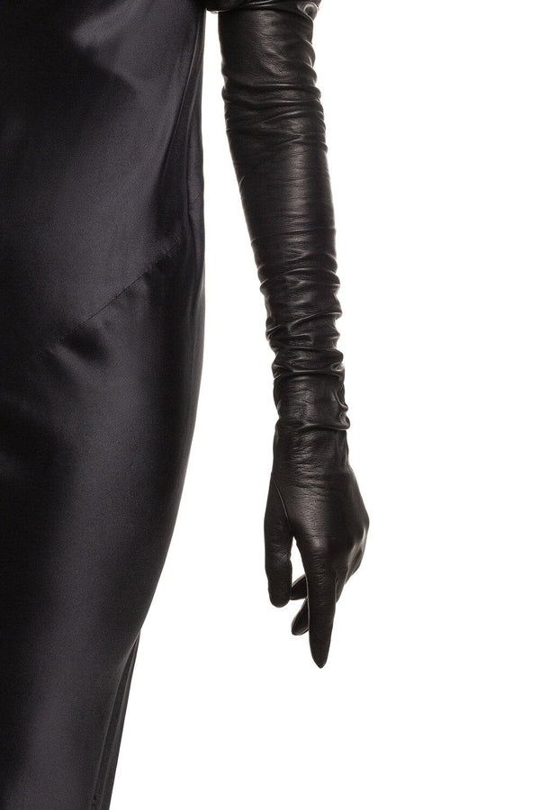 Dames Opera lange lederen handschoenen-Montserrat 16BT