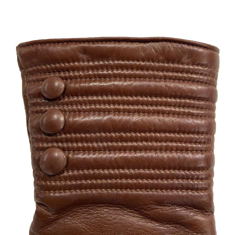 Kasjmier gevoerde leren dameshandschoenen met armbandstijl Detail-Marianne