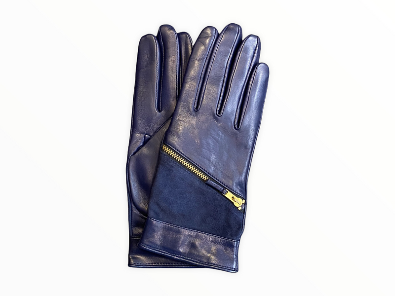 Dames kasjmier gevoerde suède Swatch lederen handschoenen-Jacqueline 2