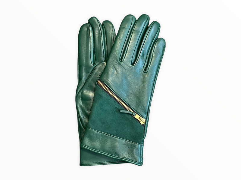 Dames kasjmier gevoerde suède Swatch lederen handschoenen-Jacqueline 2