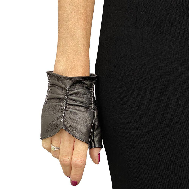 Vingerloze lederen dameshandschoenen-Renee