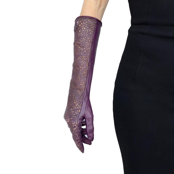 Lange lederen operahandschoenen voor dames, Sienna 2
