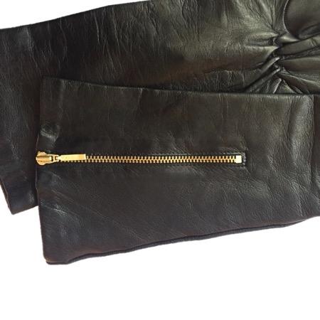 Leren dameshandschoenen met rits tot ellebooglengte, Jacqueline 8BT