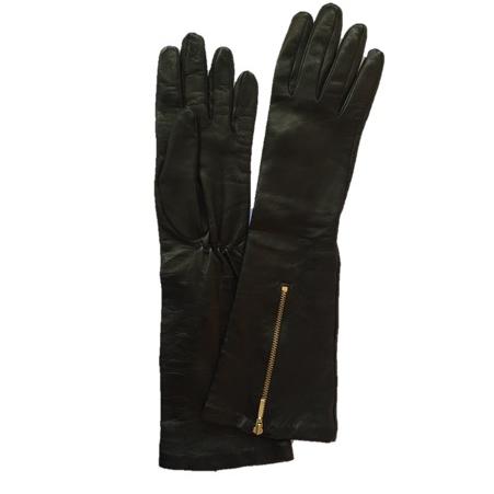 Leren dameshandschoenen met rits tot ellebooglengte, Jacqueline 8BT
