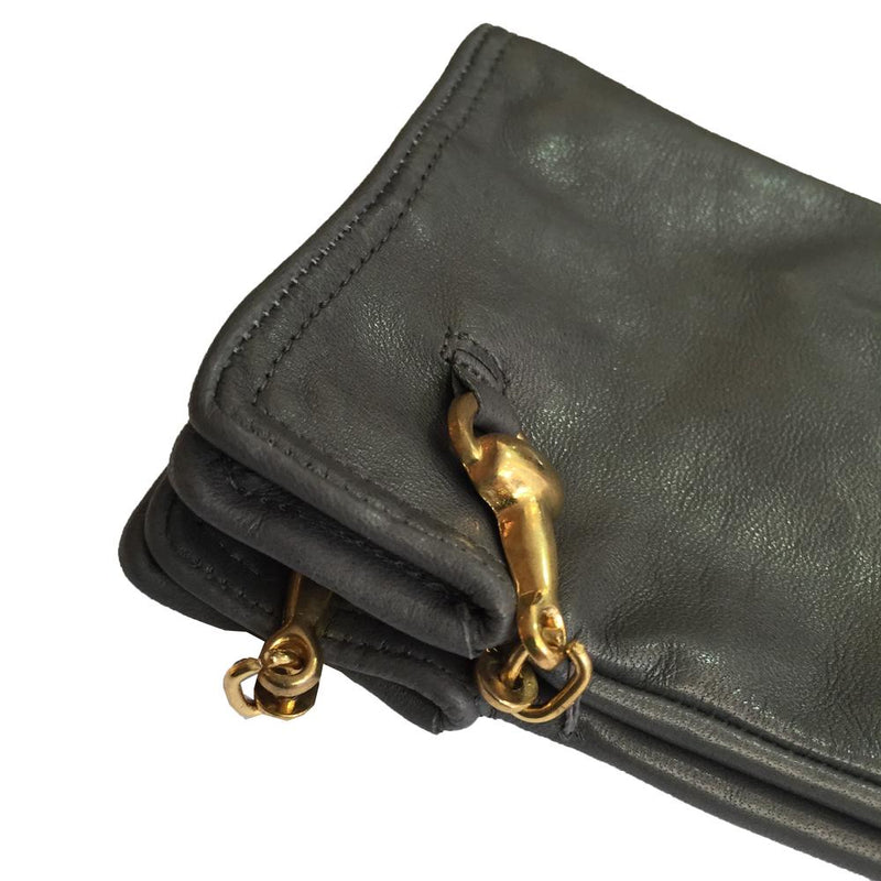 Leren dameshandschoenen met zijden voering, Horsebit-details, Isabella-sluiting op de rug