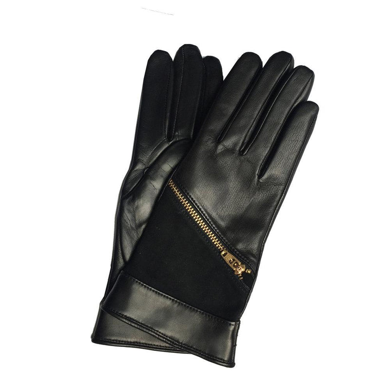 Dames kasjmier gevoerde suède Swatch lederen handschoenen-Jacqueline 2