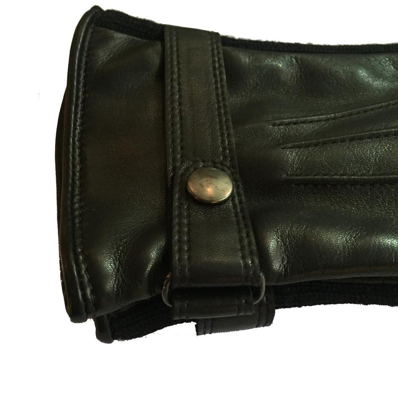 Herenhandschoenen van lamsleer met een contrasterend kasjmierdetail -Kearney