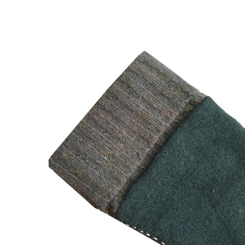 Kasjmier gevoerde leren herenhandschoenen met wollen achterkant Mark