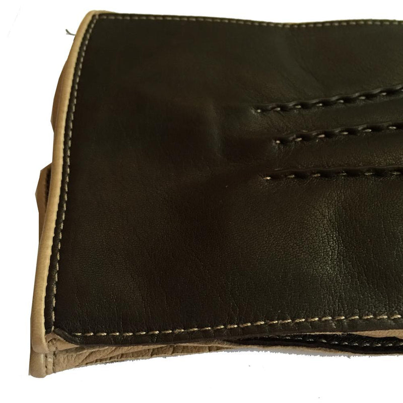 Herenhandschoenen van kasjmier gevoerd leer met contrasterende kleurdetails-O'Connell