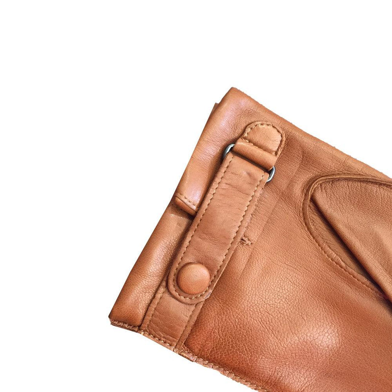 Met de hand genaaide, met kasjmier gevoerde lederen herenhandschoenen-Peter