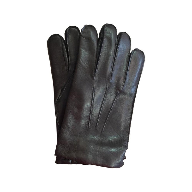 Met de hand genaaide, met kasjmier gevoerde lederen herenhandschoenen-Peter