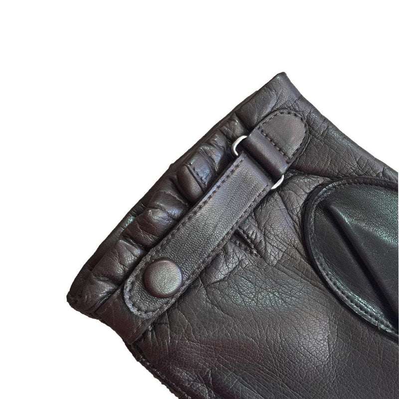 Met de hand genaaide, met kasjmier gevoerde lederen herenhandschoenen-Peter