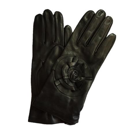 Rose lederen handschoenen