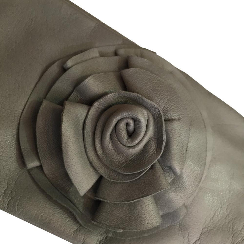Rose lederen handschoenen