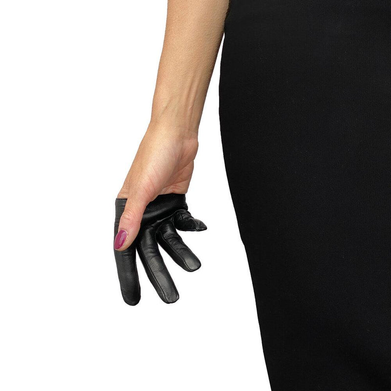 Leren handschoenloze vingers - het 'ding'